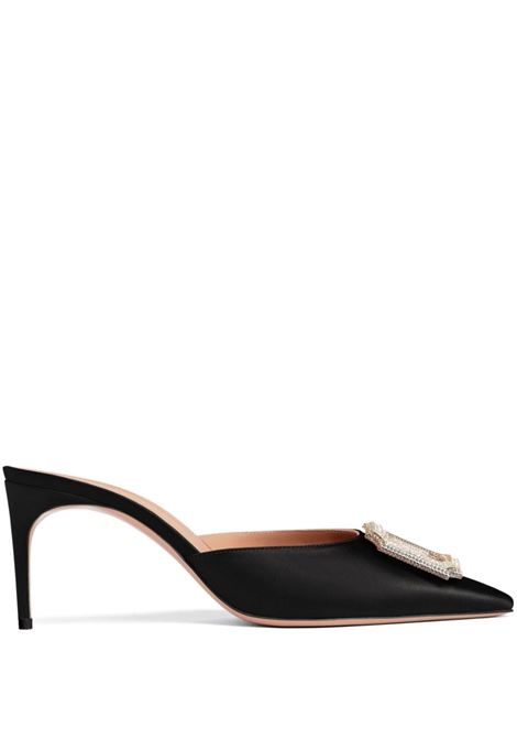 Mules satinati mona 70mm in nero Malone Souliers - donna